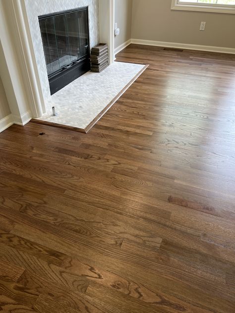 Medium Hardwood Floors Colors, Friends Living Room, Wood Doors White Trim, Warm Hardwood Floors, Hardwood Floor Stains, Hickory Floor, Floor Interior Design, Hardwood Refinishing, Blonde Flooring