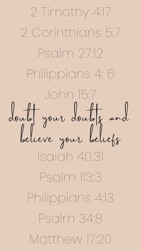 Faith Vs Doubt, Verses For Doubt, Prayers For Doubt, Bible Verse For Doubt, Doubting God, Hippie Christian, Believe Tattoos, Bible Studying, Godly Things