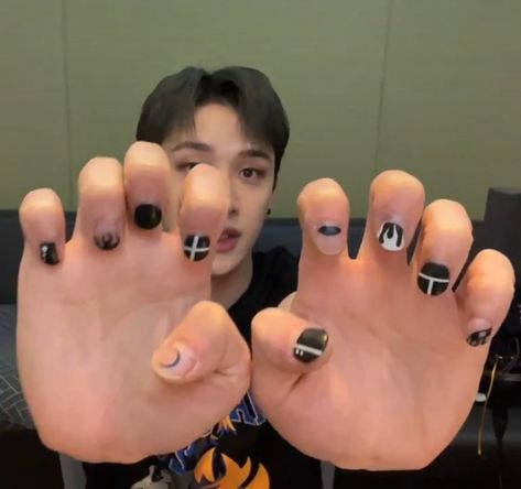 Suga Nail Art, Suga Nails, Straykids Nails, Kids Manicure, K Pop Nails, Idol Nails, Kids Nail Designs, Nail Art For Kids, Korean Nails