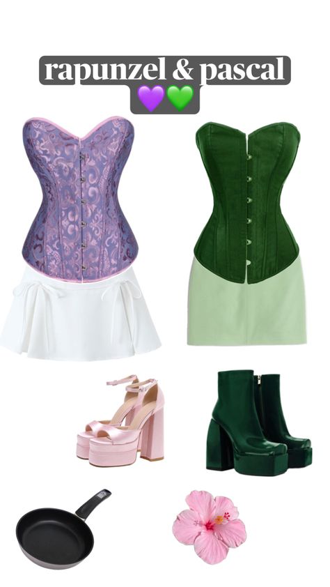 duo halloween costume inspiration tangled Rapunzel And Pascal Costume, Pascal Tangled Costume, Pascal Costume, Rapunzel And Pascal, Pascal Tangled, Rapunzel Pascal, Tangled Costume, Halloween Costume Inspiration, Duo Halloween Costumes