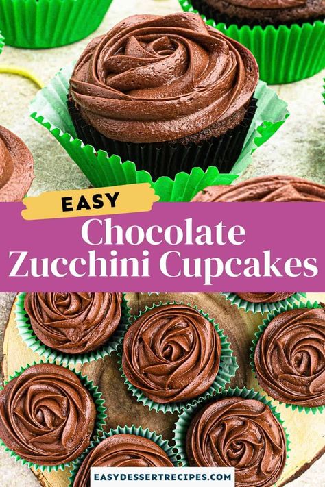 Chocolate Zucchini Cupcakes Recipes, Zucchini Cupcakes Recipes, Vegetable Cupcakes, Chocolate Zucchini Cupcakes, Healthy Cupcake Recipes, Hawaiian Crockpot, Zucchini Cupcakes, Chocolate Cupcake Recipe, Chocolate Chip Zucchini Bread