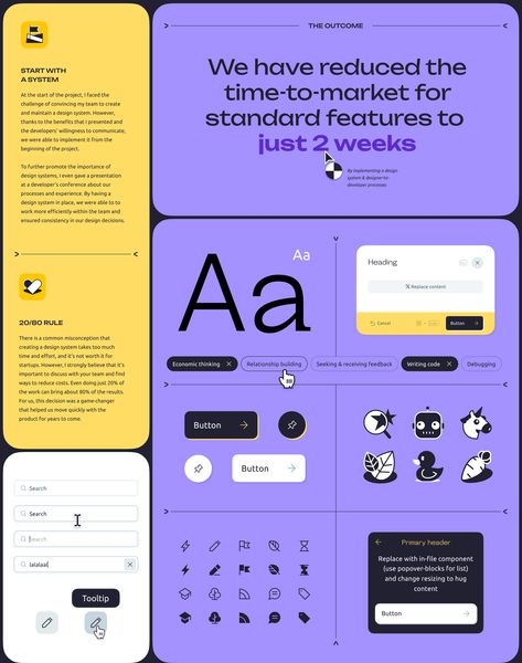 Design System | Behance Design System Presentation, Website Design System, Ux Case Study Presentation, Case Studies Design Layout, Design System Ui, Advertising Campaign Design, Ux Case Study, Hierarchical Structure, Case Study Design