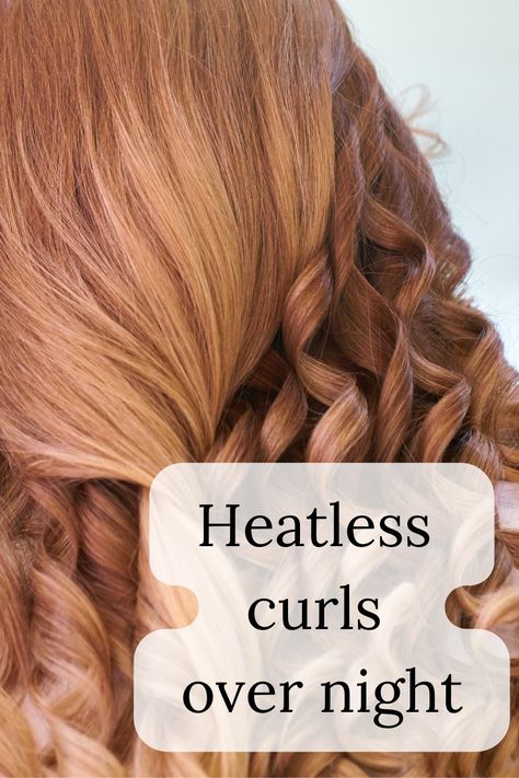 I tried heatless curls over night and it worked like magic. Curls Over Night, Overnight Heatless Curls, Style Hair Extensions, Heatless Hair Curling, Heatless Curling, Heatless Hair, Overnight Curls, Hair Curling, Heatless Hairstyles