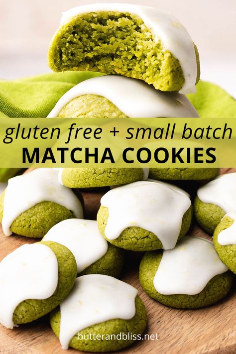 Matcha Green Tea Powder Recipes, Matcha Recipe Baking, Matcha Oatmeal, Matcha Dessert Recipes, Matcha Baking, Almond Flour Recipes Cookies, Matcha Almond, Citrus Glaze, Green Tea Cookies