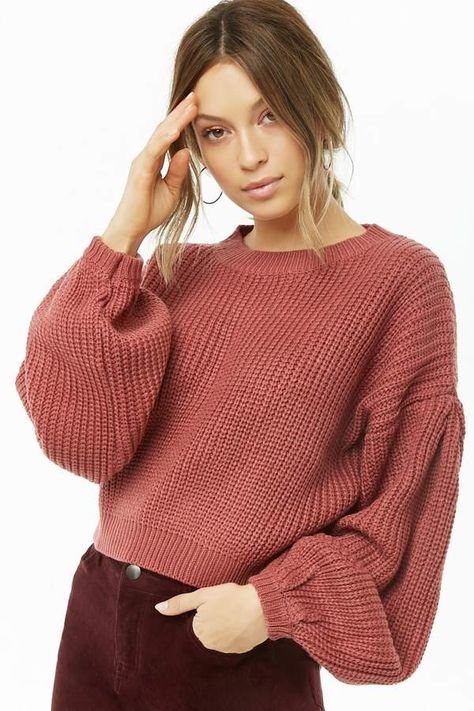 LOVE THIS SWEATER? Check it out now - Forever 21 Sweater-Knit Crop Top #forever21 #women #womensfashion #womenswear Woollen Tops For Women, Woolen Sweater Design, Woolen Tops, Knit Sweater Outfit, Woolen Sweaters, Fashion Sweaters, Writing Challenge, Fashionista Clothes, Forever 21 Sweater