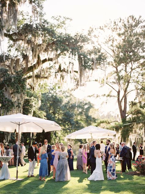 Pretty In The Pines, Cocktail Hour Decor, Charleston Sc Wedding, Cocktail Hour Wedding, Umbrella Wedding, The Pines, Wedding Attire Guest, Garden Party Wedding, Brunch Wedding