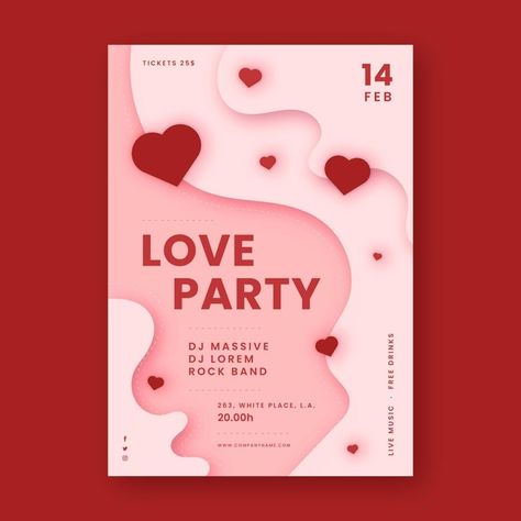 Valentine's Day Poster Design, Valentine Poster, Valentines Day Poster, Keyword Elements Canva, Valentine Party, Food Graphic Design, Valentines Design, Grafic Design, Promotional Design