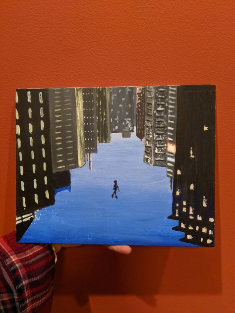 Miles Morales Painting Canvas, Cool Paintings For Guys, Painting Ideas Men, Leap Of Faith Spiderman, Art For Men, Canvas Painting Horizontal, Movie Paintings Ideas, Marvel Painting Ideas On Canvas, Painting Ideas For Men