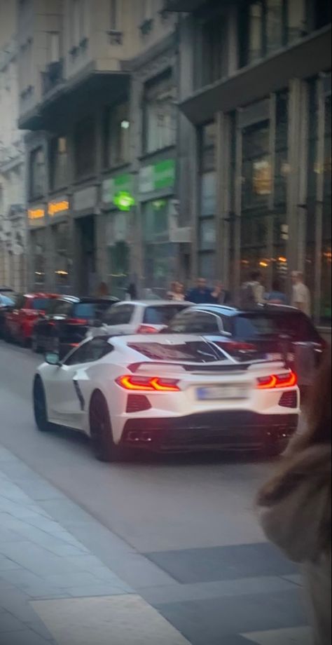 Corvette Stingray Aesthetic, White Corvette Aesthetic, Corvette Aesthetic Wallpaper, Chevrolet Aesthetic, Aesthetic Corvette, Corvette Aesthetic, Corvette Wallpaper, White Corvette, Car Obsession