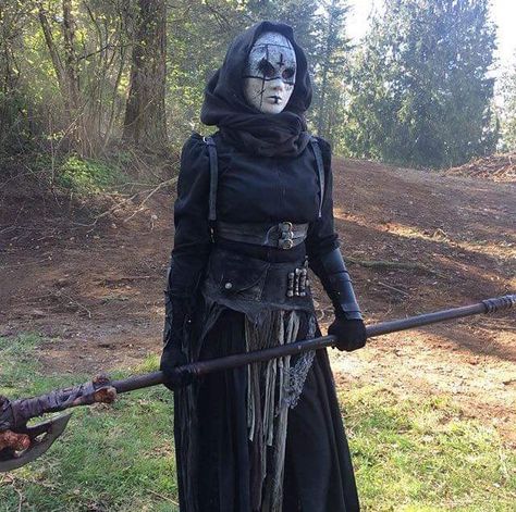 Cultist Clothes, Cultist Costume, Executioner Outfit, Executioner Costume, Cyberpunk Video, Medieval Horror, Grave Cleric, Warlock Costume, Larp Clothing