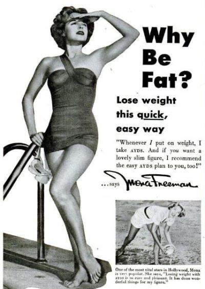 Vintage Advertisements 1950s, 50s Advertisements, Punk Cabaret, Mona Freeman, 1920s Ads, Magazine Examples, Body Standards, 1950s Beauty, Objectification Of Women