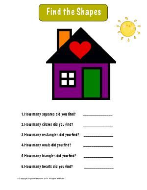 Worksheet | Find the Shapes | Find the 2-D shapes in geometry worksheet. Shapes And Patterns Worksheet Grade 2, Solid Shapes Worksheet, Shapes Worksheet For Grade 2, Easy Math Activities, Geometry Worksheets, 3rd Grade Math Worksheets, Pattern Worksheet, 1st Grade Math Worksheets, Solid Shapes