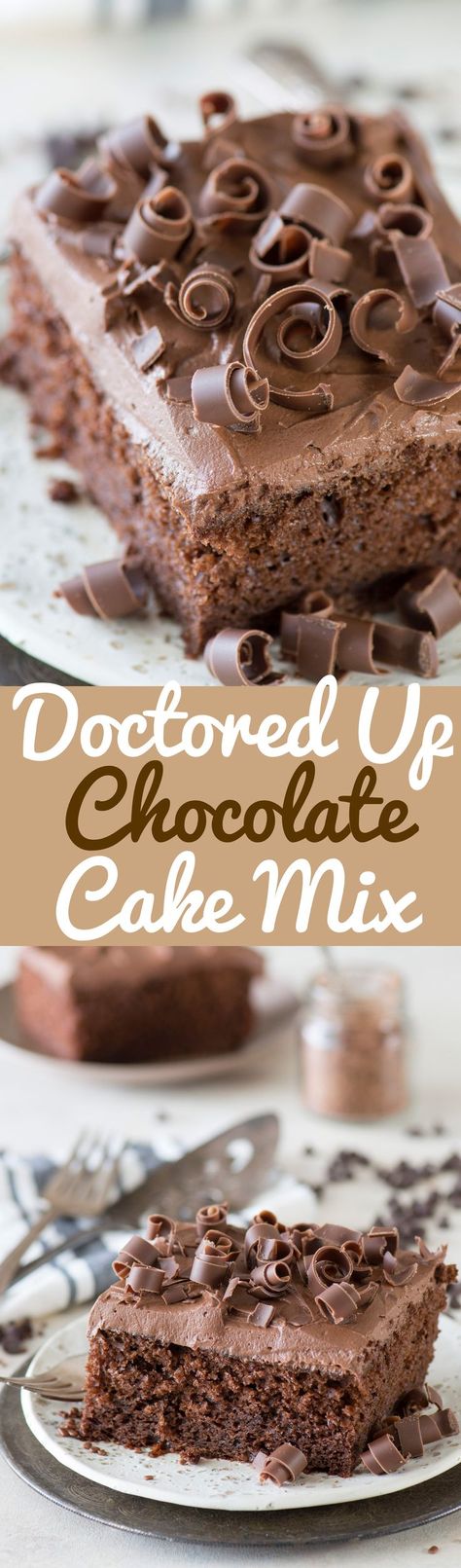 This is hands down our favorite doctored up chocolate cake mix recipe!! Doesn’t use pudding or coffee which is great. Always get tons of compliments on it! Chocolate Cake Mix Recipe, Chocolate Cake Mix Recipes, Cake Mix Recipe, Cake Mix Cookie Recipes, Easy Chocolate Cake, Oreo Dessert, New Cake, S'mores, Chocolate Cake Mixes