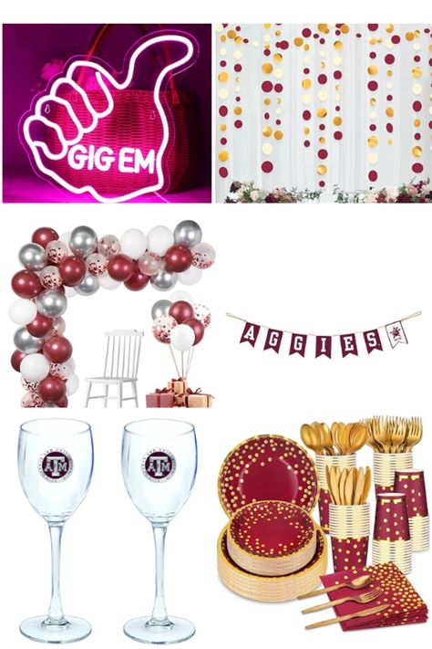 Ideas if you are preparing for your Aggies graduation or ring dunk party! #gigem #aggieparty #ringdunk Aggie Ring Dunk Party Ideas, Ring Dunk Party Ideas, Aggie Graduation Party, Aggie Ring Dunk, Aggie Ring Day, Ring Dunk, Apartment Girly, Aggie Ring, Graduation Ring