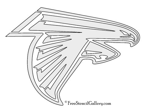 NFL Atlanta Falcons Stencil | Free Stencil Gallery Atlanta Falcons Tattoo, Falcon Drawing, Free Stencils Printables Templates, Atlanta Braves Wallpaper, Eagles Colors, Seahawks Colors, Stencils Printables Templates, Falcons Logo, Football Coloring Pages