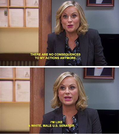 And at white, male senators. | 19 Times Leslie Knope Was Feminist As Hell On "Parks & Rec" Parks And Rec Memes, Leslie Knope Quotes, Parcs And Rec, Parks And Rec Quotes, Parks And Recs, Tv Memes, Feminist Af, Leslie Knope, Parks And Rec