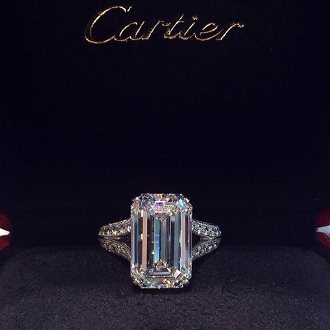 Exceptional and Enchanting this @Cartier 8.88ct D IF #EmeraldCut will go on auction at @bonhamsjewels in #HongKong!… Fancy Diamond Ring, Emerald Cut Diamond Ring, Dream Engagement, Emerald Cut Diamond, Dream Engagement Rings, Engagement Ring Cuts, Emerald Engagement Ring, Dream Ring, Dream Jewelry