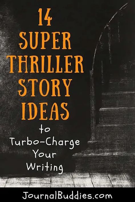 Whether you're looking to diversify your writing acumen or feel like penning your own fears onto paper, count on this list of thriller story ideas to help! #ThrillerStoryIdeas #ThrillerStoryWriting #JournalBuddies Book Plot Ideas Thriller, Ghost Story Prompts, Thriller Story Ideas, Thriller Plot Ideas, Screen Writing, Fiction Writing Prompts, Journal Prompts For Kids, Writing Genres, Writing Checks