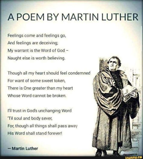 Reformed Theology Quotes, Martin Luther Quotes, Living By Faith, Inspiring Verses, Christian Poetry, 5 Solas, Christians Quotes, Christian Poems, Protestant Reformation