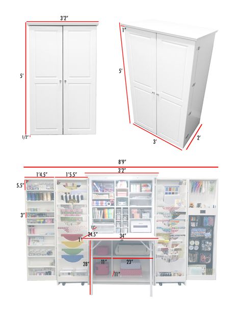 White Beadboard, Desain Pantry, Craft Cabinet, Craft Room Design, Work Boxes, Craft Room Storage, Craft Room Office, Sewing Rooms, Craft Room Organization