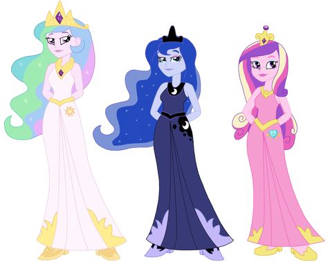 Princess Celestia Princess Luna Princess Cadence Princess Luna Mlp Human, Human Princess Cadence, Princess Cadence Human, Pink Dress Simple, Princess Celestia Human, Princess Luna Human, Celestia Human, Principal Celestia, Hands Behind Back