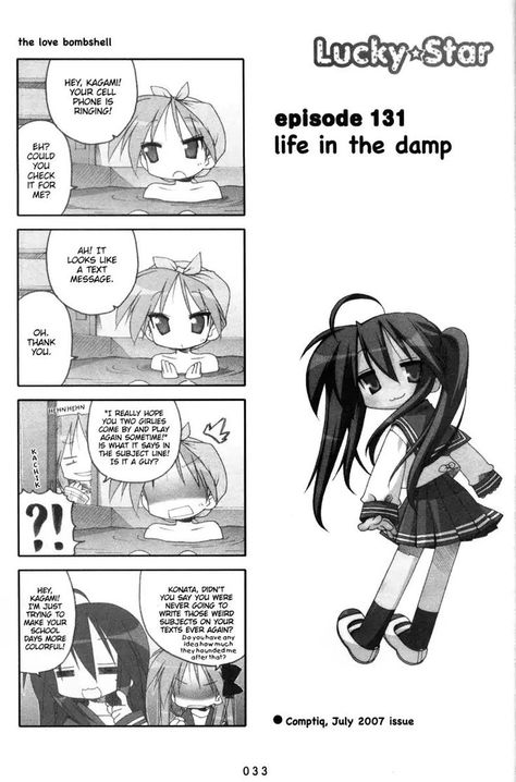 Lucky Star Manga, Manga Wall, Moe Anime, Yuri Anime, Panel Wall, Manga Panels, Lucky Star, Piercing Tattoo, Memes Funny