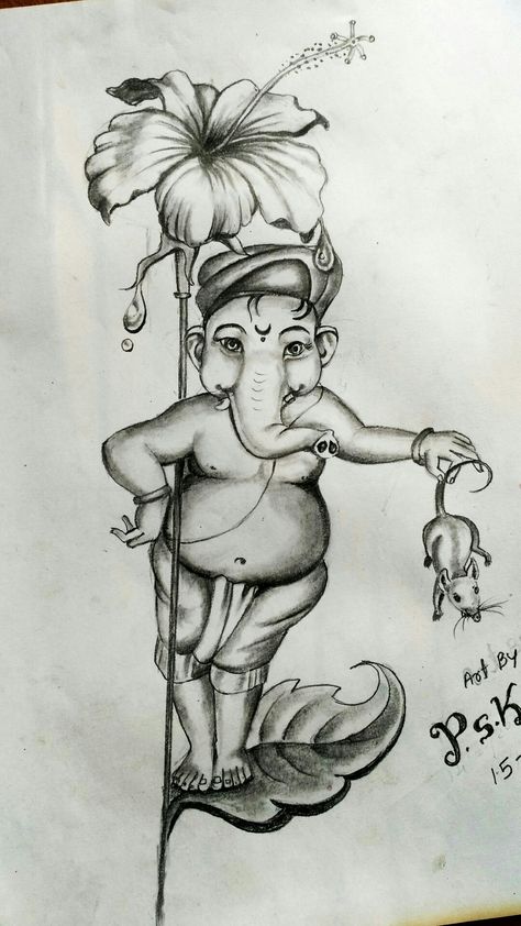 Unique Ganpati Murti, Ganpati Sketch, God Sketch, Ganpati Murti, Mandala Arts, Temple Drawing, Shiva Sketch, Ganapati Bappa, Ganesh Art Paintings