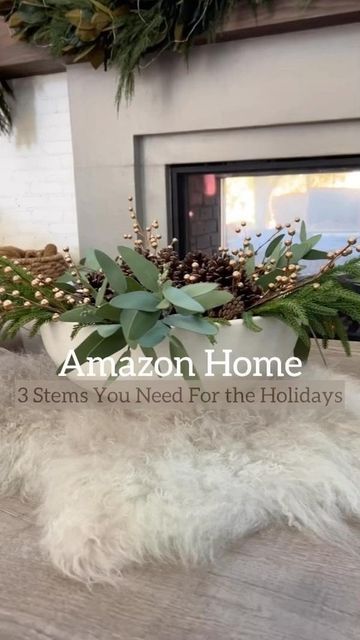 Phuong on Instagram: "✨Comment SHOP for the link to the products I used to create this simple holiday centerpiece.✨ There are 3 pine, 3 eucalyptus and 5 berry stems in this arrangement. ☺️ ✨Other Ways to SHOP✨ 1- Direct Link ➡️ https://urlgeni.us/amzn/Krp7w (screenshot shot this link and then you can open your photo and copy+paste 😉) 2- Click the link in my Bio and click on SHOP MY INSTAGRAM 3- Click the link in my bio and head to my LTK Shop . #amazonfinds #amazonmusthaves #amazondeals #amazonhome #amazoninfluencer #amazonshopping #amazonfinds2023 #founditonamazon #amazonhaul #amazonhomefinds #christmasdecor #christmasdecorations #christmasdecorating #holidaydecor" Holiday Centerpieces, Simple Holidays, Amazon Shopping, Copy Paste, Amazon Home, Your Photo, Berry, Shop My, Christmas Decorations