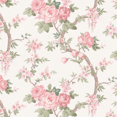 Wallpaper - Designer, Floral, Designer Wallpaper - Woodchip & Magnolia – Page 8 Pink Wallpaper Floral, Pink Vintage Wallpaper, Ditsy Floral Wallpaper, Rose Pink Wallpaper, Pink Bg, Garden Books, Pink Floral Wallpaper, Aesthetic Prints, Small Pink Flowers