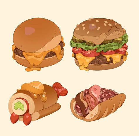 Home / Twitter Food References, Food Reference, 귀여운 음식 그림, Props Concept, Foodie Art, Food Sketch, Food Artwork, Fantasy Food, Props Art