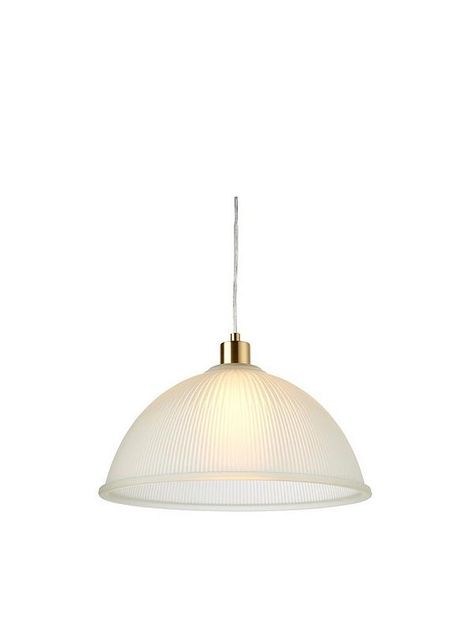 Shandy Frosted Glass Light Pendant | very.co.uk Gold Ceiling Light, Dining Table Lighting, Brass Detail, Conservatory Dining, Gold Ceiling, Brass Ceiling, Modern Deco, Shandy, Smart Light Bulbs