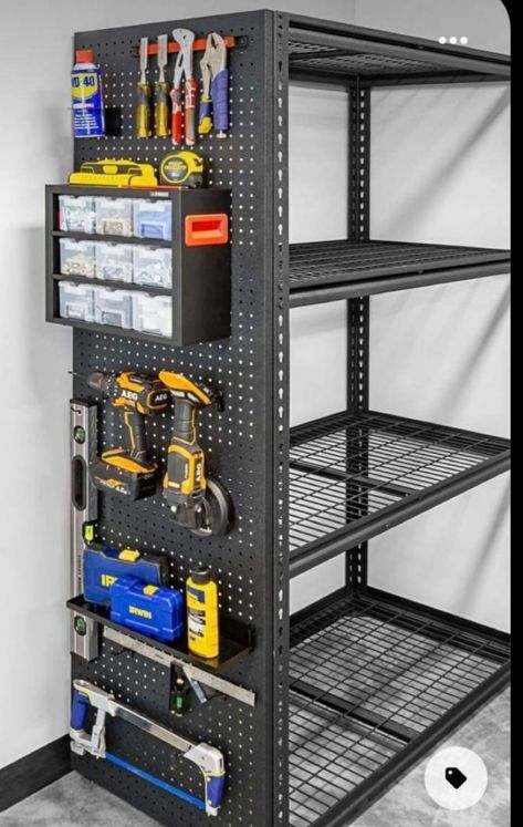 Diy Pegboard, Pegboard Ideas, Garage Storage Inspiration, Garage Organization Tips, Garage Organisation, Storage Shed Organization, Garage Workshop Organization, Garage Renovation, Garage Storage Shelves