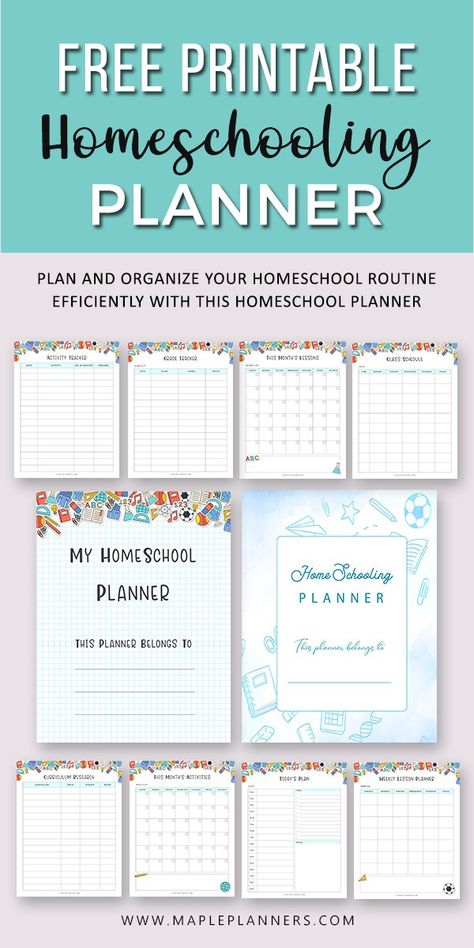 Homeschooling Planner, Homeschool Planning Printables, Printable Homeschool Planner, Homeschool Lesson Planner, Free Homeschool Printables, Homeschool Routine, Homeschool Education, Homeschool Schedule, Homeschool Learning