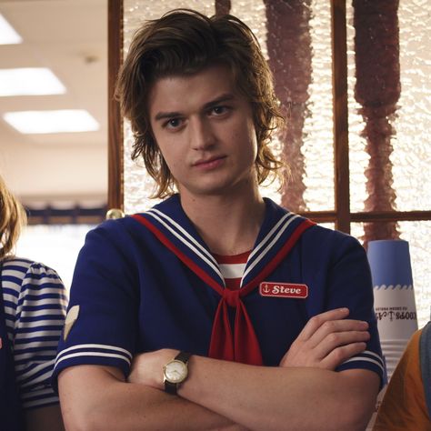 An Ode to Ice Cream-Scooping Steve Harrington and His Uniform in Stranger Things Season 3 Steve Harrington, Stranger Things