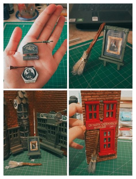 Diagon Alley Book Nook, Hogsmeade Village, Imprimibles Harry Potter, Harry Potter Miniatures, Harry Potter Christmas Tree, Harry Potter Items, Harry Potter Christmas, Diagon Alley, Dollhouse Miniatures Diy