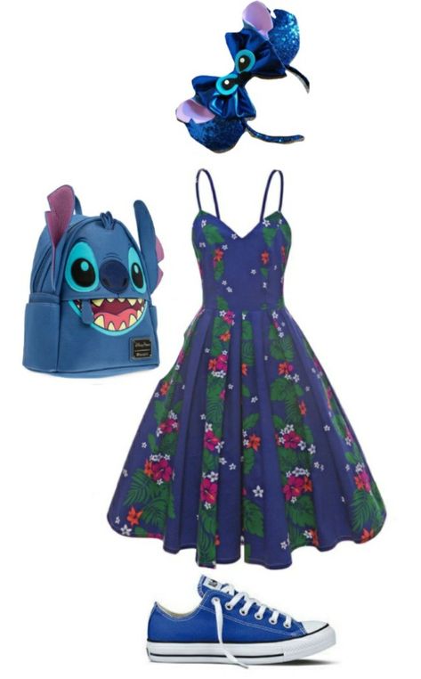 #disneybound #disneybounding #disney #disneyland #ootd #inspiration #stitch #liloandstitch Stitch Disneybound, Disneyland Ootd, Stitch Lilo And Stitch, Dress To Impress Outfits, Famous Dress, Disney Bounding, Disney Bound Outfits, Disney Pins, Stitch Disney