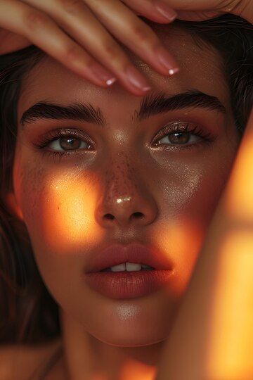 Golden Hour Makeup Looks, Sunkiss Makeup, Sunkissed Aesthetic, Glow On Face, Dream Life Goals, Head Drawing, Glow Makeup, Glowing Makeup, Portrait Ideas