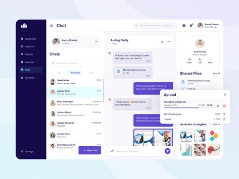 CRM Platform Chat by Fireart Studio on Dribbble Chat Ui Design, Analytics Design, App Dashboard, Dashboard App, Studio Marketing, Ui Website, Analytics Dashboard, Marketing Brochure, Ecommerce Web Design