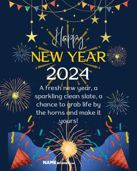 Happy New Year 2024 Wishes, Images & Videos - NameWishes Best New Year Status, Wishes For Happy New Year, New Year Status Video, New Year Whatsapp Status, Happy New Year Status, Happy New Year Animation, New Year Status, New Year Wishes Images, New Year Wishes Quotes