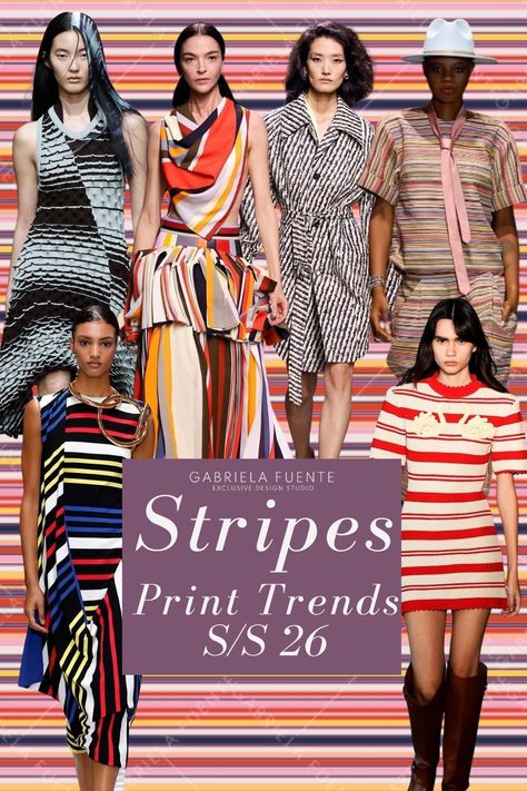 Stay ahead of the trend with bold striped prints for Spring/Summer 26. These exclusive designs are perfect for fashion brands looking to create striking collections. Sign up now to access our unique striped patterns and elevate your upcoming season. #printdesigntrend2025 #fashionprints #exclusiveprint #patterntrend #stripes #fashiontrend #spring26 #fashion #digitalprintfabric #textiledesign Ss 25 Trends, 2025 Print Trends, 2025 Fashion Trends Summer, Trends For 2025, 2025 Summer Fashion, Fashion Trend 2025, Ss26 Trends, Summer 2025 Trends, Spring Summer 2025