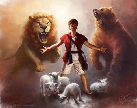 david David Bible, Daniel And The Lions, Biblical Artwork, Jesus Artwork, Meaningful Pictures, David And Goliath, Bible Illustrations, Bible Study For Kids, Bible Characters