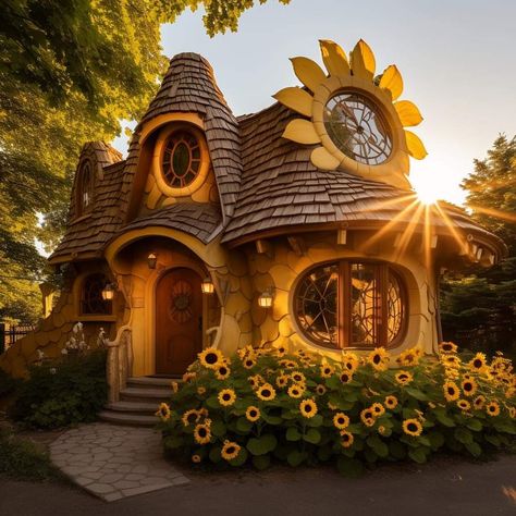 Honey House, Forest Cottage, Fantasy Town, Earthship Home, Unusual Buildings, Unusual Homes, Cob House, Air B And B, Fantasy House