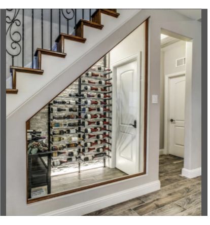 Under Stairs Wine Cellar, Room Under Stairs, Closet Under Stairs, Wine Closet, Home Wine Cellars, Staircase Storage, Under The Stairs, Wine Cellar Design, Cellar Design