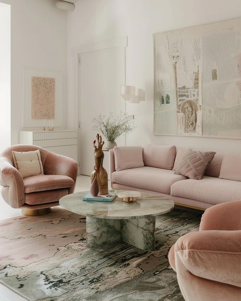 Green And Pink Lounge, Emerald Green And Hot Pink, Sage Living Room, Love And Kindness, Living Room Green, Interior Photo, Green Nature, A Living Room, Inspirational Images