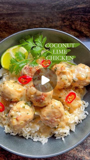 Taghrid Ahmad on Instagram: "New easy weeknight meal favourite!! Coconut Lime Chicken meatballs are juicy & packed full of flavour, if you love the creamyness of coconut & the zing of lime you’ll love these smothered over some steamed rice 😋 here’s the recipe!

Coconut Lime Chicken Meatballs 

1kg chicken mince @akarmeats 
1 cup breadcrumbs 
1 egg
1/2 cup chopped coriander 
1 tablespoon minced garlic
1 tablespoon minced ginger 
2 tablespoons soy sauce 
1 tablespoon @chilli.bang.sauces 
Pinch of salt 

For the coconut lime sauce:

1 can coconut milk
1 diced onion
1 teaspoon minced ginger 
1 teaspoon minced garlic 
1/2 cup chicken stock
Handful chopped coriander 
Salt to taste 

Combine the chicken mince ingredients together. Roll into balls & brown in batches if needed in some peanut oil. Minced Chicken Recipes Dinners, Chicken Mince Recipes, Coconut Lime Sauce, Deliciously Ella Recipes, Minced Chicken Recipes, Coconut Lime Chicken, Chicken Mince, Chicken Meatball Recipes, Lime Sauce