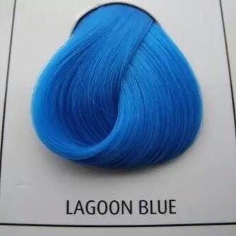 Lagoon Blue Color, Lagoon Blue Hair, Blue Hair Face Claim, Directions Hair Dye, Baby Blue Hair, Cute Hair Colors, Dyed Hair Inspiration, Pretty Hair Color, Short Hair Color