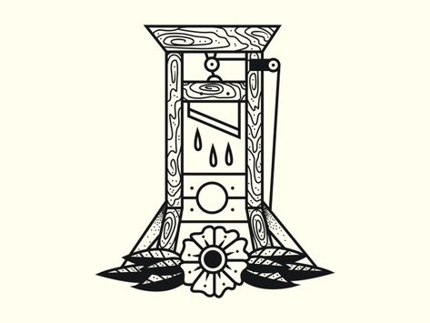 Guillotine Tattoo, Laptop Decal Stickers, Spooky Tattoos, Piercings And Tattoos, Aesthetic Tattoo, Black Ink Tattoos, Traditional Tattoos, Creative Tattoos, Design Reference