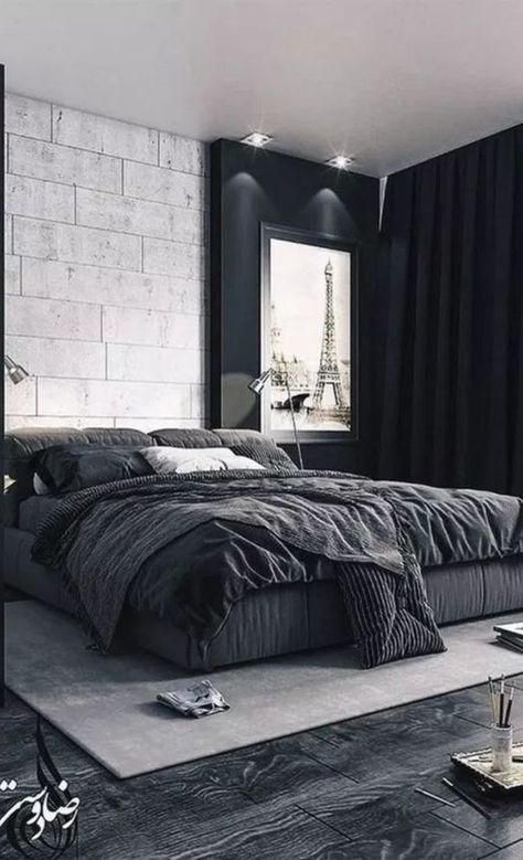 61+ New Season and Trend Bedroom Design and Ideas 2020 Part 61 ; bedroom design ideas; bedroom design inspiration; bedroom design 2020; bedroom decor ideas; bedroom furniture; bedroom decor ideas; bedroom furniture sets Bilik Tidur Lelaki, Bilik Lelaki, Idea Bilik Tidur, Men’s Bedroom Ideas, Masculine Interior Design, Reka Bentuk Bilik Tidur, Design Interior Modern, Black And White Bedroom, Mens Bedroom Decor