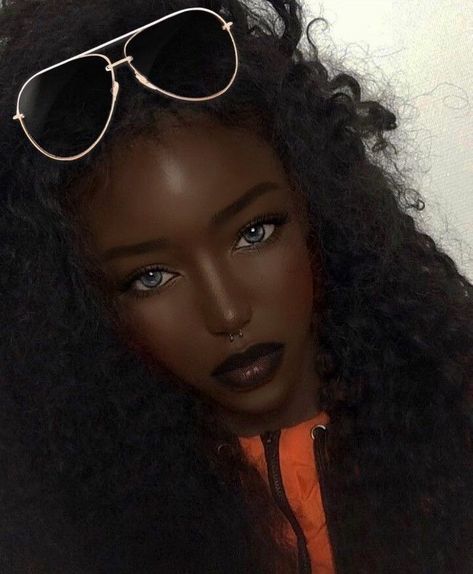 Image may contain: 1 person, sunglasses and closeup Lola Chuil, Women Models, Maggie Lindemann, Dark Skin Beauty, Dark Skin Makeup, Dark Skin Women, Natural Beauty Tips, African Beauty, Dark Beauty