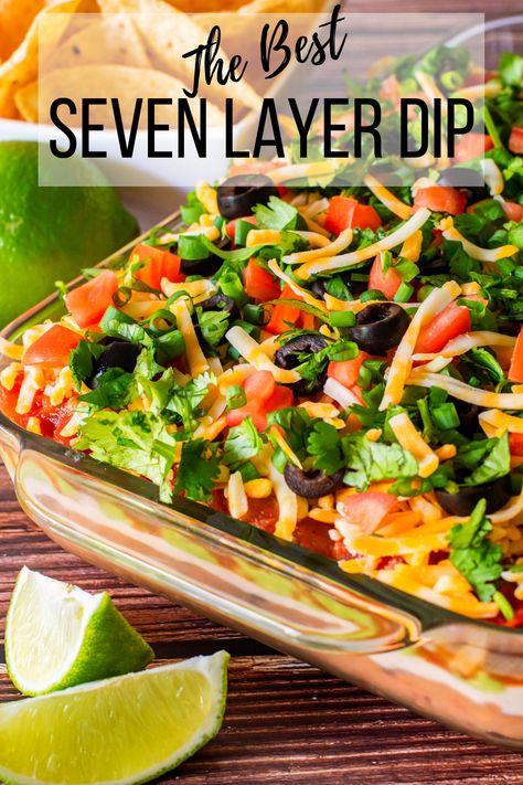 7 Layer Bean Dip, Layered Dip Recipes, Layered Bean Dip, Bacon Grilled Cheese, Seven Layer Dip, Guacamole Salsa, Recipes Authentic, Crowd Pleasing Appetizers, Layer Dip